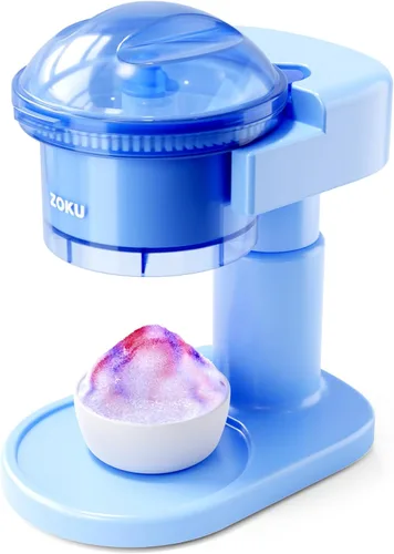 ZOKU Máquina de cono de nieve, máquina de hielo afeitado fácil de usar con cuchillas de acero inoxidable para golosinas congeladas caseras, perfecta