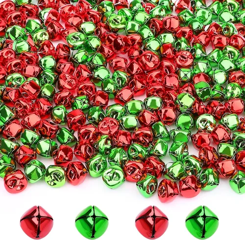 Miniatura 8 de Augshy 200 Piezas Campanas de Cascabel 3/5 Pulgadas Campanas de Manualidades a Granel para Decoraciones Navideñas de Hogar y Mascotas Adornos Dorado