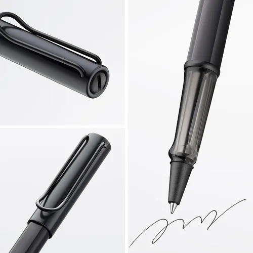 Miniatura 2 de Lamy AL-star black - Bolígrafo roller con agarre transparente y ergonómico y ancho de línea M - cuerpo de aluminio ligero - incluye recambio de Negro