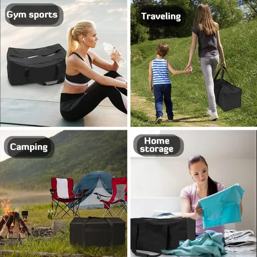 Miniatura 7 de INFANZIA Bolsa de viaje con cremallera de alta calidad, 24-35-45-47-50 pulgadas, paquete de 2 bolsas de equipaje para equipos deportivos