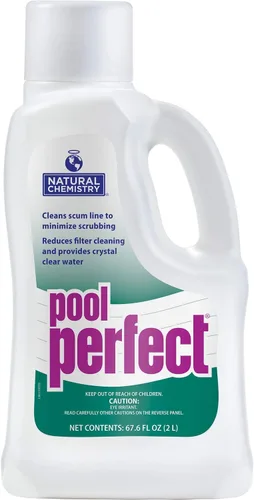 Natural Chemistry Pool Perfect, 2 L, 1 paquete, limpiador de piscina para eliminar contaminantes, desechos y otros residuos