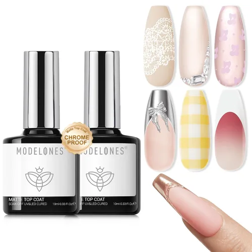 Miniatura 17 de Modelones Esmalte de uñas en gel con purpurina, acabado brillante ultra fino blanco con aurora, purpurina transparente, acabado brillante con A1