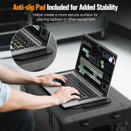 Miniatura 8 de Phenyx Pro Juego de micrófono inalámbrico de 4 canales PTU-5200-2H2B incluido con estuche de rack poco profundo 4U PRCSE-4U