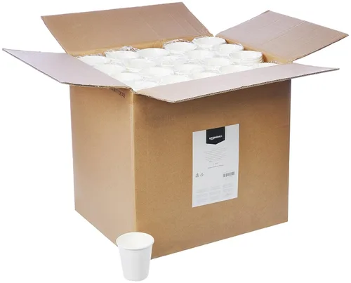 Miniatura 4 de Amazon Basics Tazas de café desechables, 10 onzas, papel, 1000 unidades (paquete de 1), color blanco