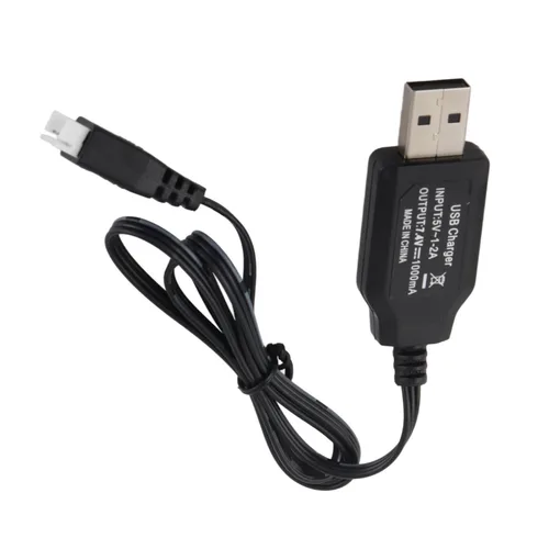 Cable de carga RC, cable de carga USB de metal duradero para camiones a escala 1:12 y vehículos de construcción para aficionados, entusiastas y
