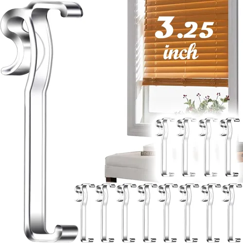 Miniatura 9 de Clips de cenefa de 3.25 pulgadas, clips de cenefa de plástico transparente para horizontal (6 piezas)