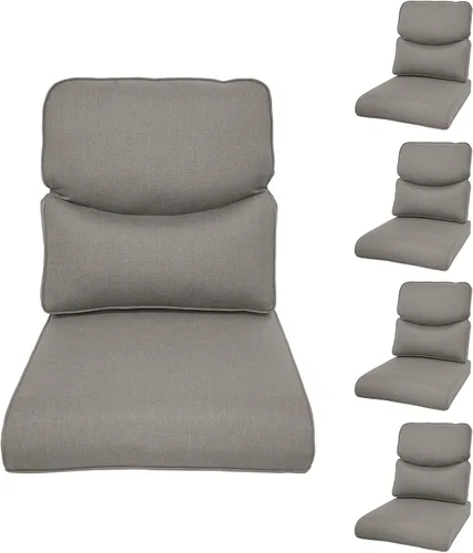 Miniatura 133 de Rilyson Cojines de patio para muebles de exterior, 22 x 24 pulgadas, respaldo alto y asiento profundo, cojín de exterior para sillas de patio, sofá