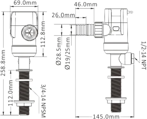 Miniatura 8 de SEAFLO Bomba Livewell Serie 13C 800 GPH – Camiseta extendida, 12 V, salida de 1 pulgada, cabeza de 9 pies, 3.5 A, antiesclusa de aire, motor