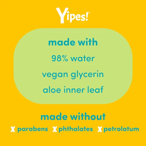 Miniatura 4 de Yipes! Toallitas faciales y de manos para niños, toallitas húmedas compostables para pieles sensibles, envueltas individualmente, imprescindibles
