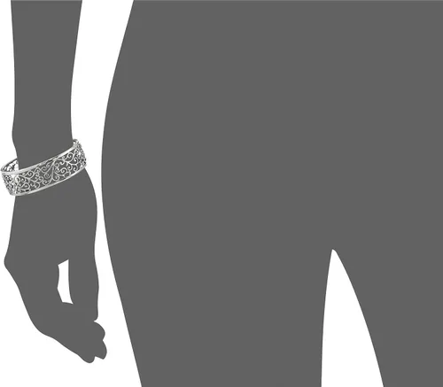 Miniatura 2 de Tienda Collection Sterling Silver Filigree Open Cuff Bracelet