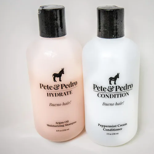 Miniatura 4 de Pete & Pedro HYDRATE and CONDITION Set de cuidado del cabello Champú hidratante de aceite de argán y acondicionador hidratante de menta