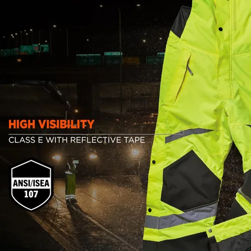 Miniatura 4 de Ergodyne GloWear 8928 - Overol térmico con aislamiento, alta visibilidad, resistente a la intemperie Lima