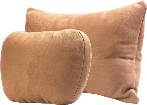Miniatura 10 de Kwak's Juego de almohada para reposacabezas de automóvil y soporte lumbar para el cuello, ajuste de altura de 2 niveles, funda extraíble lavable