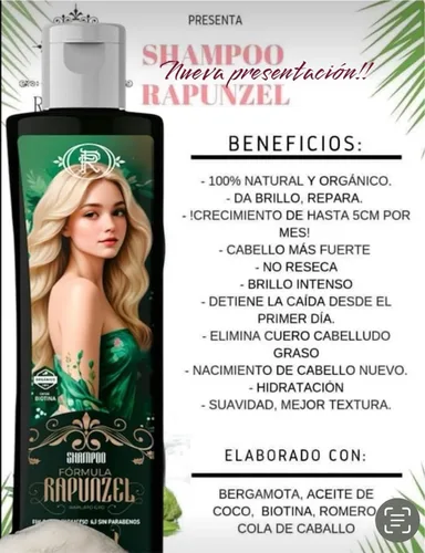 Miniatura 4 de Champú Crecimiento Rápido Cabello 2.0 in x Mes Stop Hair Loss Crecimiento Rpido ORIGINAL! Aroma cítrico (Bergamota), sin parabenos, Unisex Adultos