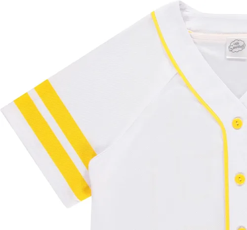 Miniatura 3 de The Simpsons Camiseta de béisbol para mujer - Lisa, Krusty, Bart and Homer Simpson malla con botones