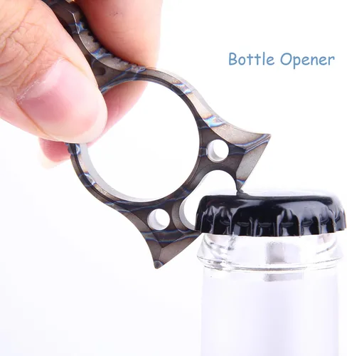 Miniatura 4 de Hamans Barra de palanca multiherramienta de titanio con llave abrebotellas, función de barra de palanca, mini portátil