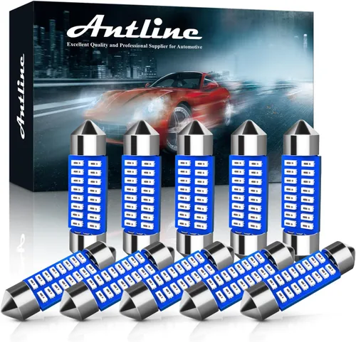Miniatura 27 de Antline 6614 6641 6612F 6615 F30-WHP TS-14V1CP Bombilla LED de 1.142 in 1.14 pulgadas, amarillo ámbar, superbrillante, Canbus, libre de errores, 12