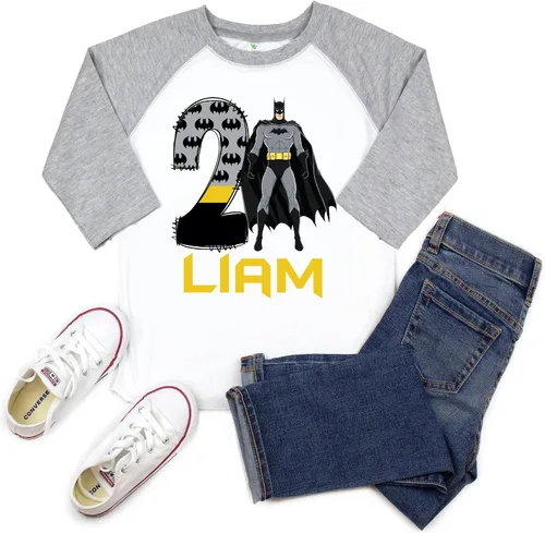 Miniatura 2 de Superhero Shirt Birthday Boy Man Personalized Shirts 1st Birthday Outfit Boy for Toddler and Baby Boy Superhero Birthday Shirts for Boys 1st 2nd 3rd