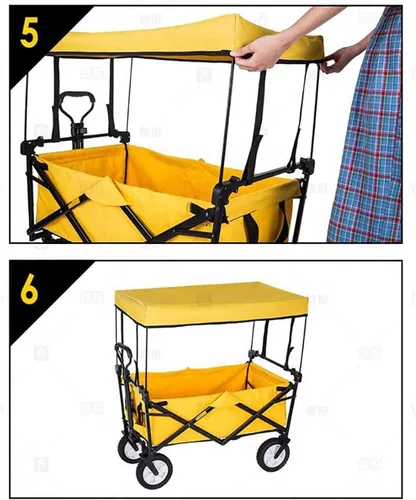 Miniatura 7 de TMXK Cubierta plegable para toldo, plegable, portátil, para jardín, playa, toldo, carros, plegable, mano, empuje, para niños, accesorios para carrito