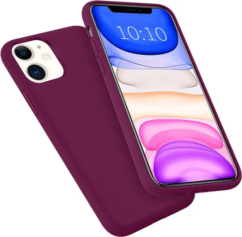Funda para iPhone 11, Silicona Líquida Genuina Premium, Funda para Teléfono Resistente a las Manchas, Cubierta de Color Sólido Minimalista de