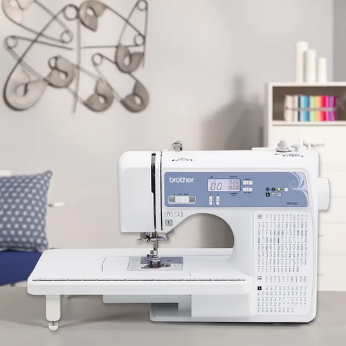 Miniatura 3 de Brother Máquina de coser y acolchar, computarizada, 165 puntadas integradas, pantalla LCD, mesa ancha, 8 pies prensatelas incluidos, blanco, 20x12x17