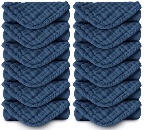 Miniatura 23 de Paquete de 8 paños grandes para eructos para bebé, 20 x 10 pulgadas, paños para eructos ultra absorbentes, paños de mano, toalla para recién nacido