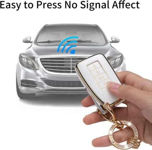 Miniatura 3 de Gematay Funda para llavero Lexus con llavero, soporte para llave para Lexus RX ES GS LS NX RS GX LX RC LC Control remoto inteligente, negro