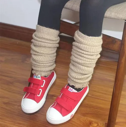Miniatura 3 de Calentadores de piernas para niños y niñas, calentador de piernas grueso y cálido para el invierno frío
