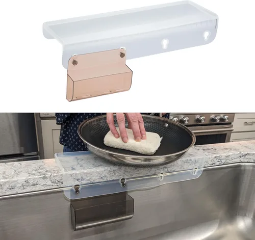 Miniatura 5 de SiliSink XL Protector de borde de silicona para fregadero de cocina, se adapta a 3.75 a 4 pulgadas de ancho, el protector de piedra original