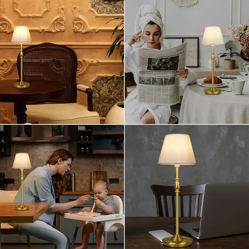 Miniatura 6 de Cordless Table Lamp Portable Small LED Touch Lamp with Dimmer, 18" 2700K Rechargeable Battery Light for Bedside, Dining Room, Bedroom Lamp, Patio