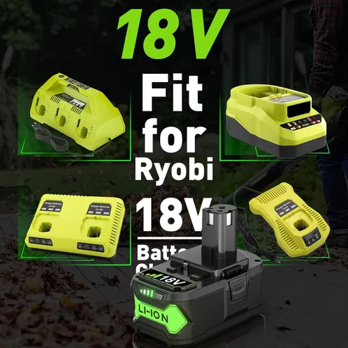Miniatura 5 de Paquete de 2 baterías de litio de 18 V compatibles con Ryobi 18 voltios ONE+ Plus P102 P103 P104 P105 P107 P109 P122 PBP005 PBP004 PBP003 PBP002