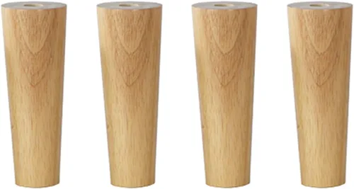 Miniatura 6 de Patas de madera maciza para muebles, patas de sofá cónicas, patas de mesa de café, patas de repuesto para armario, con accesorios, con perno M8