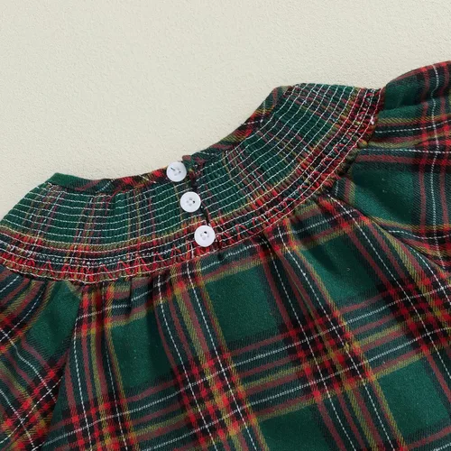 Miniatura 13 de Trajes de Navidad para niñas pequeñas, vestido de manga larga, falda vintage de encaje de una pieza, vestido de fiesta de terciopelo rojo, vestido