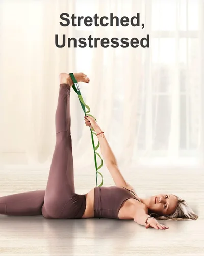 Miniatura 7 de Tumaz Stretching Strap - 10 Loops & Non-Elastic Yoga Strap - Perfect Home Workout Stretch Strap for Physical Therapy, Yoga, Pilates, Flexibility
