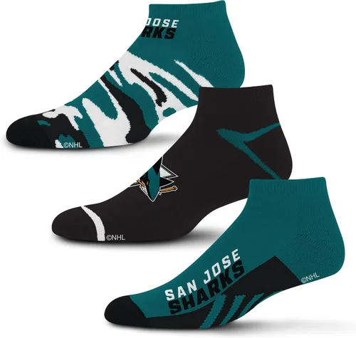 Miniatura 5 de For Bare Feet NHL calcetines tobilleros Camo Boom para hombre, paquete de 3
