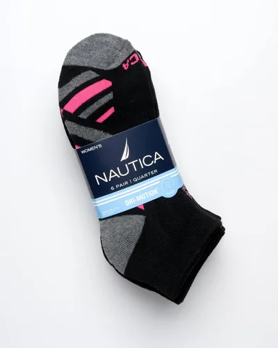 Miniatura 2 de Nautica Calcetines para mujer - Calcetines deportivos de corte de cuarto (6 unidades)
