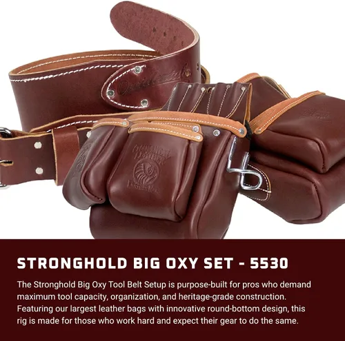 Miniatura 2 de Occidental Leather Stronghold Big Oxy Set – Mediano – 28 bolsillos y portaherramientas – Cuero de grano superior – Fabricado en Estados Unidos