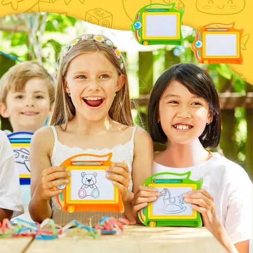 Miniatura 4 de 24 piezas de mini tablero magnético de dibujo para niños, tablero de garabatos borrable, bloc de escritura de bocetos colorido para recompensas