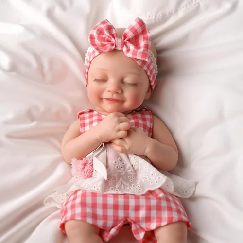 Miniatura 8 de BABESIDE Muñeca bebé de silicona – Muñecas de bebé Reborn durmiendo de 16 pulgadas, cuerpo completo de silicona, anatómicamente correcta, muñeca