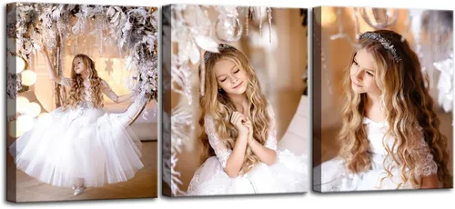 Miniatura 22 de ZHIYYHAO Impresiones en lienzo personalizadas con tus fotos, juego de 2 fotos enmarcadas de 16 x 24 pulgadas, retrato familiar personalizado para 2