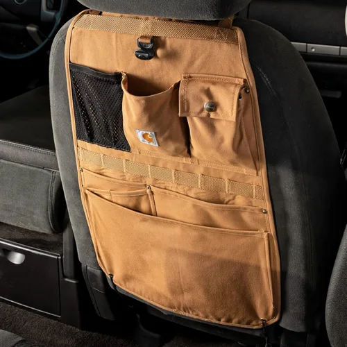 Miniatura 6 de Carhartt Organizador universal de nailon para respaldo de asiento de automóvil, organización para trabajo y niños, color grava