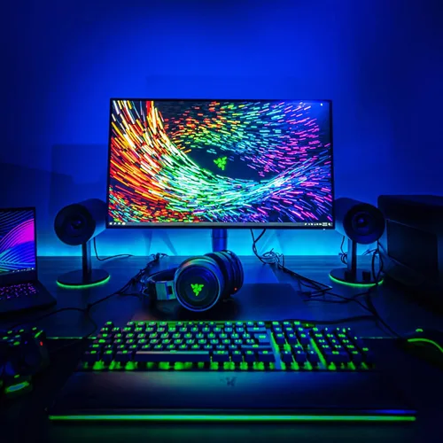 Miniatura 8 de Razer Nommo Chroma: Controladores de fibra de vidrio tejida personalizada de 3" - Puertos de graves orientados hacia atrás - Perilla de graves