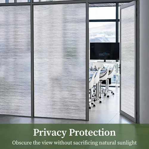 Miniatura 5 de Película de privacidad de agua transparente, no adhesiva, calcomanía decorativa, película de vidrio translúcido para ventana y puerta, anti-UV, 17.3