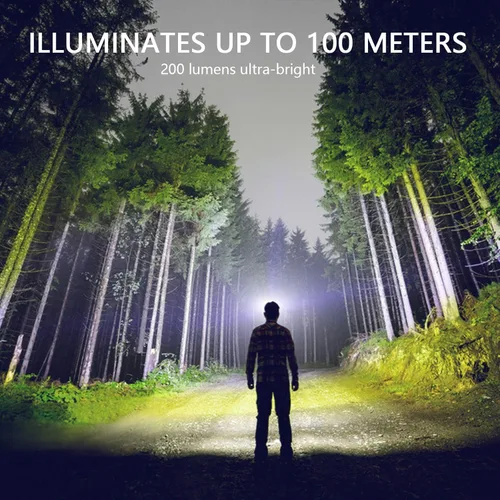 Miniatura 5 de Vekkia Linterna frontal LED ultra brillante - 5 modos de iluminación, lámpara de cabeza con LEDs blanco y rojo, accesorios para acampar. Luz frontal