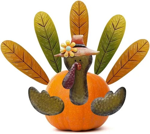 FORUP Kit de fabricación de pavos de calabaza de Acción de Gracias, kit de decoración de pavo para otoño, cosecha de otoño, decoración de temporada