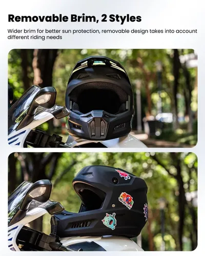 Miniatura 5 de ILM Casco de motocross para jóvenes con calcomanías, casco ATV para niños, motocross, BMX, motocicleta todoterreno con gafas, guantes, máscara DOT
