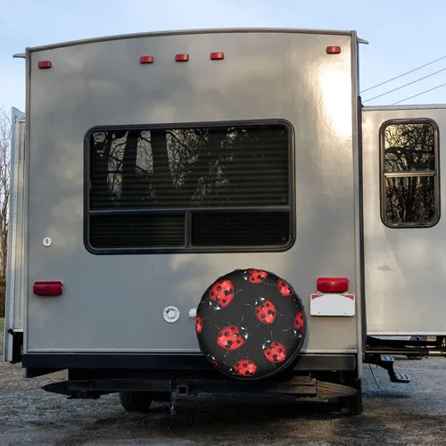 Miniatura 6 de Red Ladybug - Cubierta de neumático de repuesto a prueba de polvo, para remolques, vehículos recreativos, SUV y muchos vehículos, 17 pulgadas