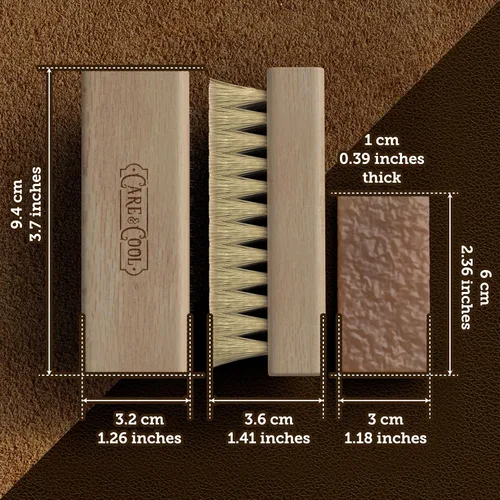 Miniatura 7 de Kit Limpiador de Ante y Nobuk Care & Cool (227 g) Restaura el Color y la Vitalidad a Zapatos, Ropa y Muebles (Kit Esencial)