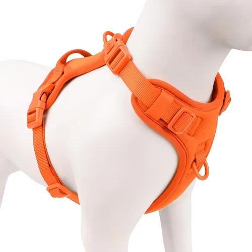 Miniatura 11 de Arnés sin tirones para perro, chaleco para cachorros con clip frontal para perros pequeños, medianos y grandes (verde niebla, M)