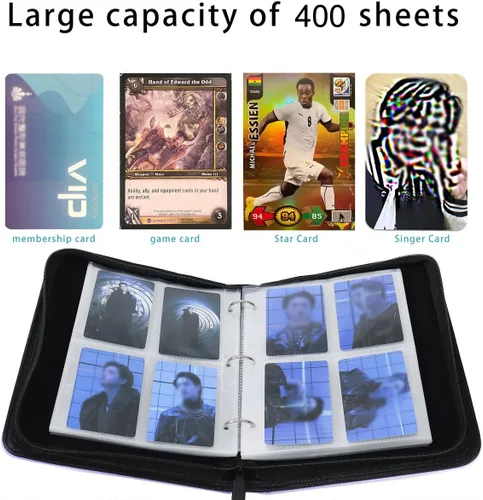 Miniatura 5 de Carpeta para Tarjetas Fotográficas 400 Bolsillos Álbum Portador de Tarjetas de Fotos Colección Mercancía para Fanáticos del Army Regalos